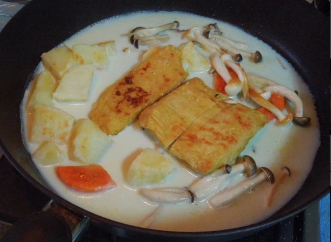 素食料理,豆皮,鹽麴,純素,純素料理,四季豆,紅蘿蔔,燉菜